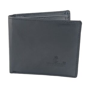 Premium Genuine Leather Wallet for Men | Bi-Fold Slim Wallet with Coin Pocket, Card Slots & RFID Protection | Black