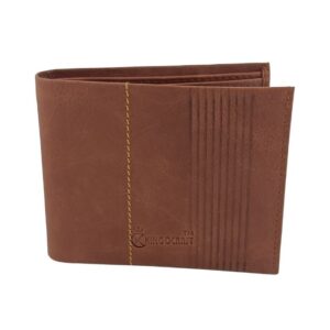 RFID Protected Genuine Leather Slim Card Holder Wallet for Men | Front Pocket Minimalist Wallet with ID Window | Available in Tan